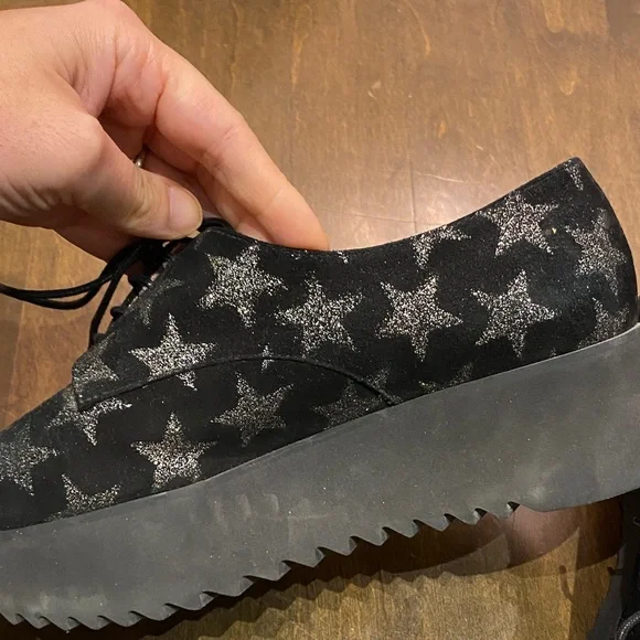 Pretty ballerina size 37 never worn !  Black and silver Starry Loafers - Picture 3 of 7